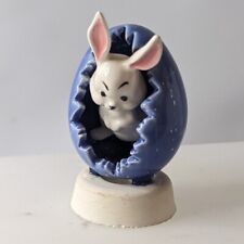 Bunny Rabbit coming out of Cracked Easter Egg Figurine  picture