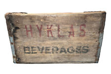 Rare Hyklas Beverages Vintage Wooden Crate Carrier Mott Haven Bronx New York picture