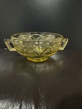 Vintage Anchor Hocking Amber Bowl With Handles Floral Print picture