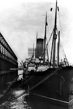 SS CARPATHIA RESCUE SHIP AT DOCK RMS TITANIC DISASTER TRAGEDY 4X6 PHOTO POSTCARD picture
