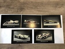 AWESOME SET OF Five Original Porsche Racing postcards picture