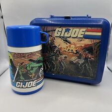 Vintage GI Joe Real American Hero Blue Lunch Box and Thermos 1986 Aladdin picture