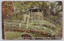 Vintage Post Card Electric Flower Bed & Summer House, Rorick's Glen. A170 picture