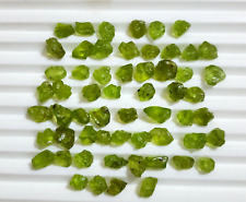 Raw 6-8 MM Size Natural Green Peridot Raw 25 Pcs Lot Loose Gemstone For Jewelry picture