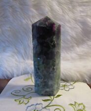 9LB 13OZ Natural Green Fluorite Obelisk Crystal Column Specimens Healing 915 picture