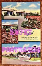 ROUTE 66 ~ LOS ANGELES, CA ~ MAYO MOTEL ~ MULTI-VIEW~ linen postcard ~ 1948  picture
