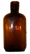 1880’s Antique Vintage Amber Brown Thick Empty Glass Bottle picture