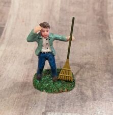 Lemax Silly Surprise Single Figure Raking Fall Leaves picture
