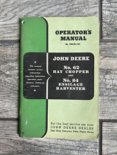 Vintage John Deere No 62 Hay Chopper & No 64 Ensilage Harvester Operators Manual picture