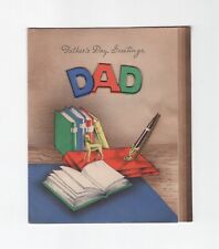 Vintage  Card   Fathers Day Greetings    Mid Century Modern   1944 picture