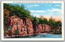 The Palisades Dells Of Eau Claire River Near Antigo Wisconsin WI Postcard picture