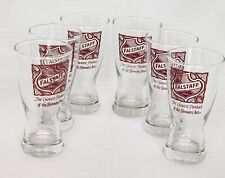 Vintage Set of Six Falstaff Beer Glasses picture