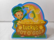 1990s Lucky Charms Cereal Promotional Luckys Pot O'Gold Coin Plastic Bank AS IS picture