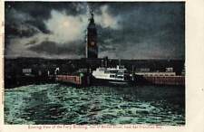 c1905 Evening Night View Ferry Building Market Street San Francisco CA P245 picture