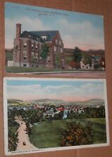 ONEONTA NY - TWO OLD POSTCARDS - FOX MEMORIAL HOSPITAL (1913) - BIRD'S EYE VIEW picture