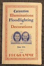 Coronation of Queen Elizabeth Program: Floodlights, Illuminations, Decorations picture
