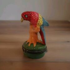 Trinket Box Hinged - Colorful Parrot  Small 3