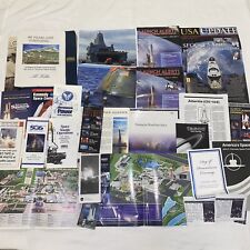Vtg NASA Engineer Ephemera Lot Magazines Brochures Maps Memorial Mixed Lot Space picture