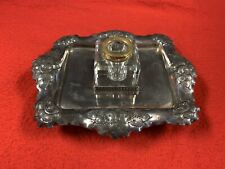 Vintage JD&S Art Deco Silver Plate Tray And Inkwell picture