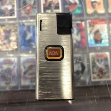 VINTAGE 1982 NOW CIGARETTES BRUSHED CHROME BUTANE REFILLABLE LIGHTER Red picture