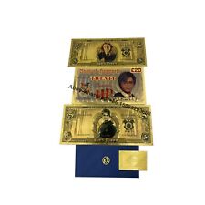 3pcs Magic movie harri potter’s gold plated banknote fantacy film collectibles picture
