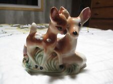 Vintage doe and fawn ceramic planter picture