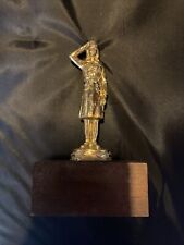 Vtg Vintage Girl Scout Brass Trophy Spike Lawrence Detroit  picture