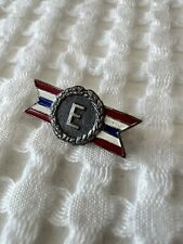 WW2 Home Front US Army Navy E Excellence Award Pin 'Sterling' Small Format VG+ picture