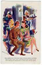 WWII AMERICAN THEATRE WING STAGE DOOR CANTEEN VINTAGE POSTCARD V 012022  picture