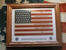 46 star Flag. President Theodore Teddy TR Roosevelt Campaign Flag 1912 picture