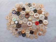 Vintage Lot Of 85 Fun & Fancy Mother of Pearl Shell Buttons Various Sizes picture