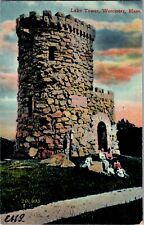 Worcester,MA Davis Tower,Lake Park Leighton Massachusetts Antique Postcard picture