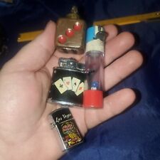 4X Vtg Lighters Fisher 4 Aces, Dice Key Chain Windproof Las Vegas Golden Nugget picture
