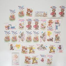 32 Vtg Children's Valentine's Day School Cards Unused Teddy Bears No Envelopes picture