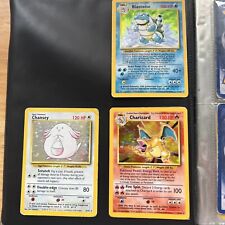 🌟 Almost Complete Base Set 102/102 Pokemon Cards 1999 WOTC TCG Original Binder picture