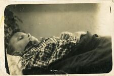 Baby child boy post mortem funeral mourning family children ussr vintage photo picture