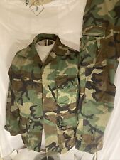 Vintage 1982 Army Combat Woodland Coat  Sz Med And Trousers Waist 31 In 29 picture