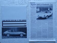 circa 1961 Jaguar 'E' Type & XKE Road Test Sales Brochures  picture