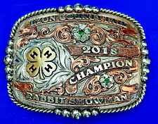 Lyon County 4H Fair 2018 Champion Rabbit Showman Trophy Belt Buckle picture
