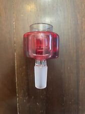 14MM GLYCERIN GLASS WATER BOWL PIPE HONEYCOMB SCREEN RED picture