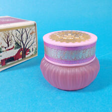 Vtg 70s Avon ELUSIVE Cream Sachet .66 oz Glass Jar Decanter WINTER SCENE Box NOS picture