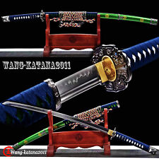 Green Tachi Clay Tempered T10 Real Hamon Japanese Samurai Functional Sharp Sword picture