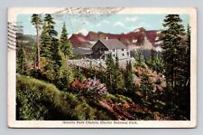 Postcard Granite Park Chalets Glacier National Park Montana, Vintage M3 picture