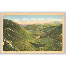 Postcard Crawford Notch from Mt Willard White Mountains New Hampshire Linen VTG picture