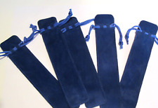 10 LUXURY VELOUR DUAL SIDED ROYAL BLUE PEN DRAW STRING POUCHES 1 .5 