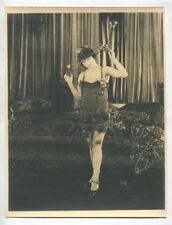 Flapper Girl In Revealing Art Deco Dress 1920 Jazz Age Showgirl Dbl Wt Photo picture