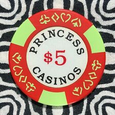 Princess $5 Belize City, Belize Poker Gaming Casino Chip EX9 picture
