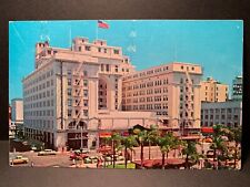 Postcard San Diego CA c1960s - U. S. Grant Hotel Facing Horton Plaza - Old Cars picture