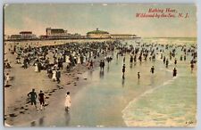 New Jersey NJ - Bathing Hour, Wildwood-by-the-Sea - Vintage Postcard - Posted picture