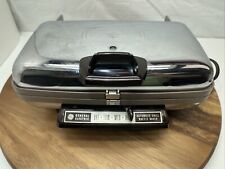 Vintage GE General Electric Chrome AUTOMATIC GRILL WAFFLE BAKER Model No. 14G44 picture